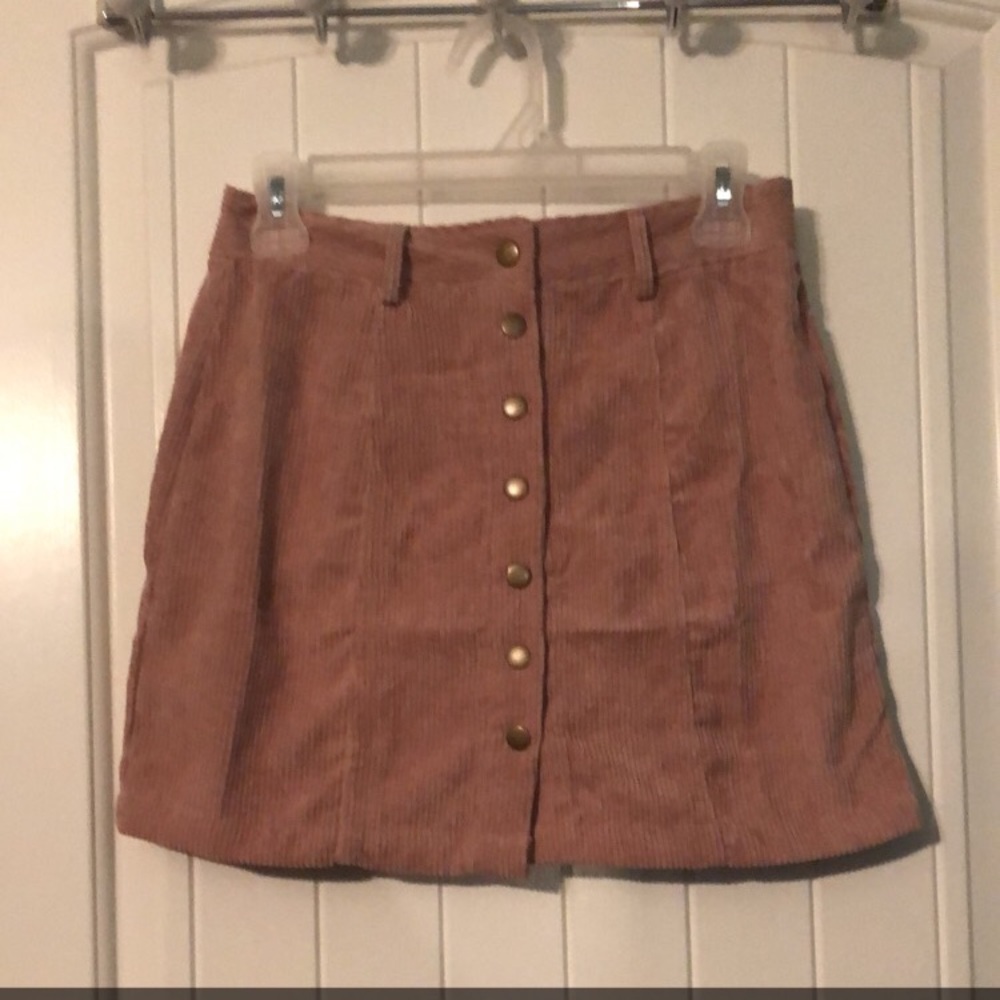 Corduroy pink skirt
